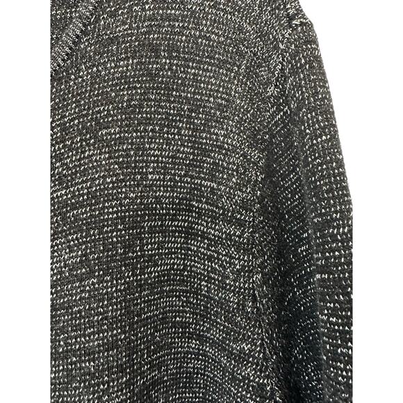 Talbots Woman Plus Black White Speckled‎ Long Zip Up Knit Cardigan Size 2X - Picture 6 of 12